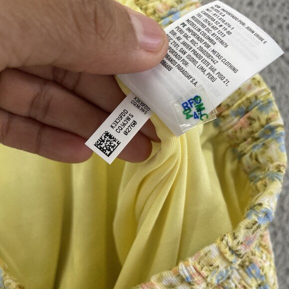 American Eagle Shorts Womens Large Flowy Elastic Waist‎ Yellow Floral NEW - Picture 9 of 13